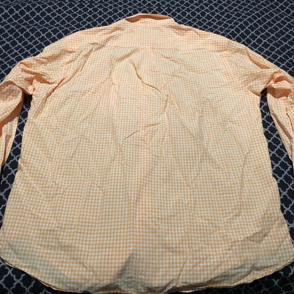 Brooks Brothers Shirt Mens Large Orange Check Long Sleeve Preppy Business D20 - Picture 4 of 8
